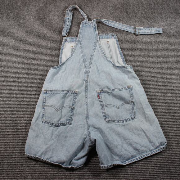 Levi’s Shortalls Womens Small Light Wash Denim 52333 Adjustable Missing Buckle - Picture 2 of 8